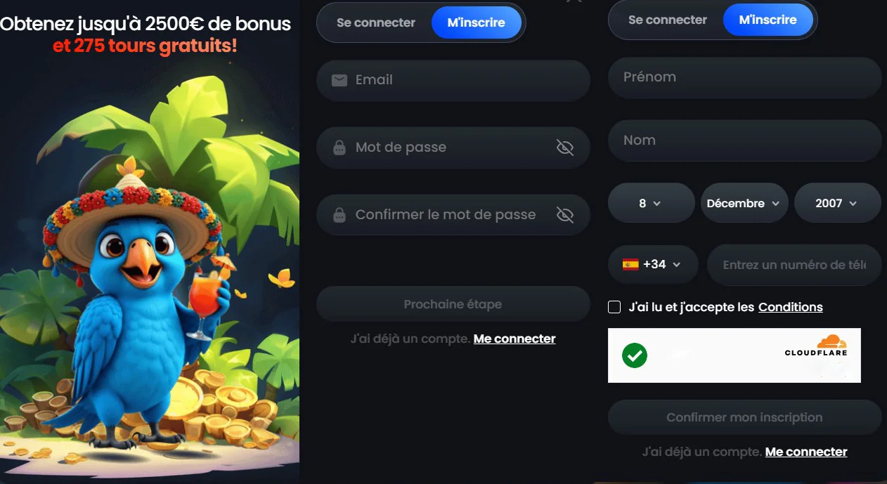 Inscription et vérification KYC